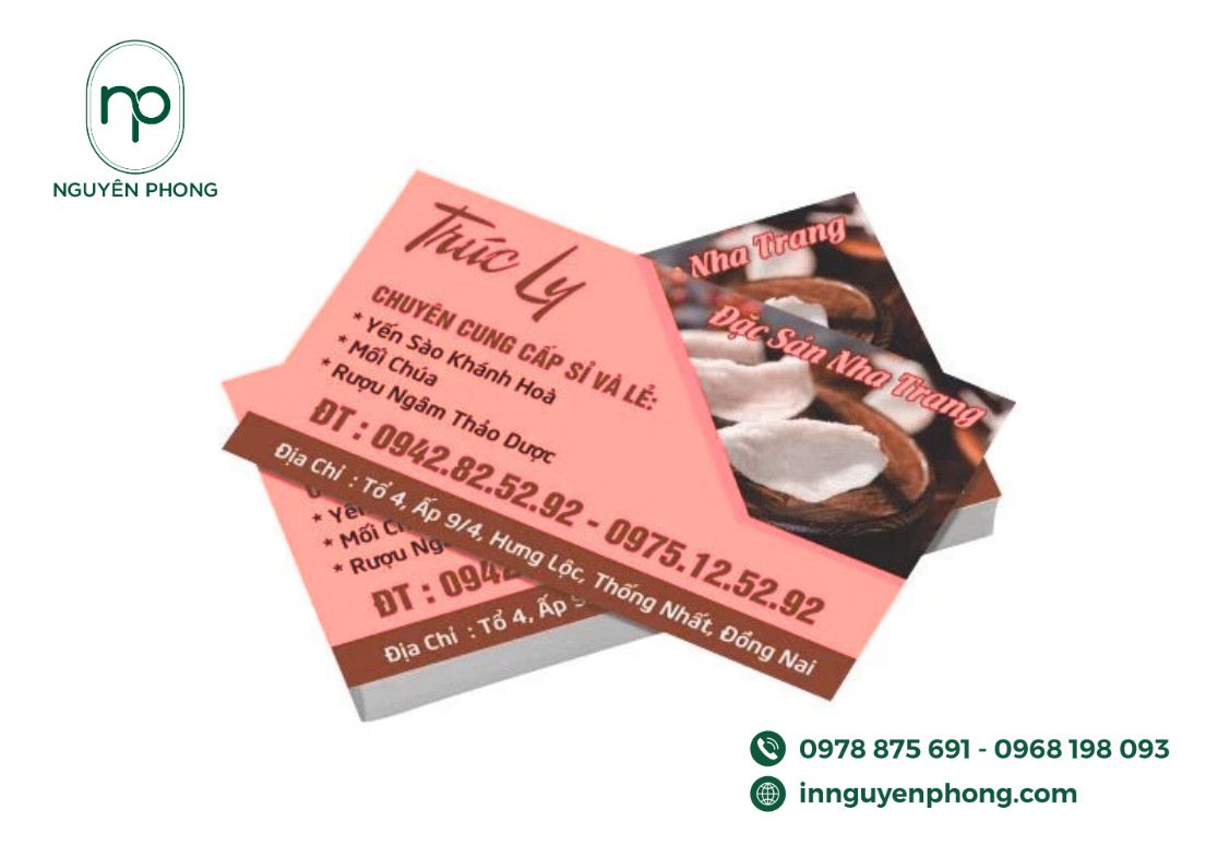 thiết kế card visit yến sào theo yêu cầu